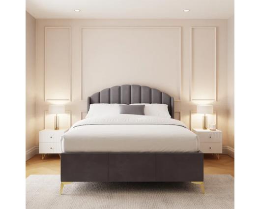 Pettine End Lift Ottoman King Bed - Grey
