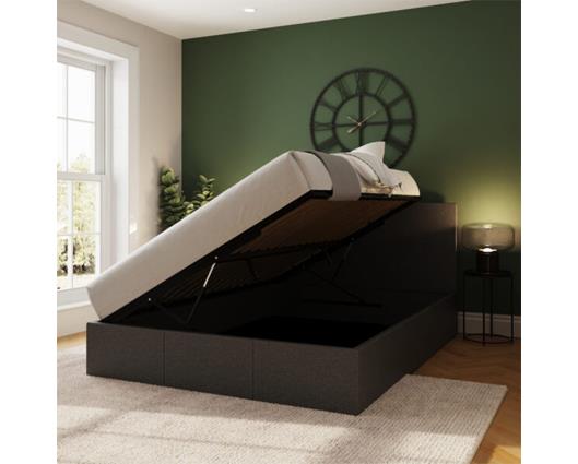 Serena Side Lift Ottoman King Bed - Grey