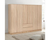MALVERN 6 DOOR 2 DRAWER WARDROBE - SONOMA OAK EFFECT