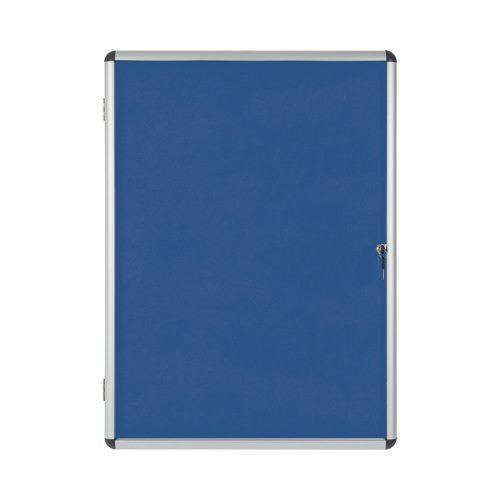 Bi-Office Enclore Felt Indoor Lockable Glazed Case 1160x981x35mm Blue VT640107150