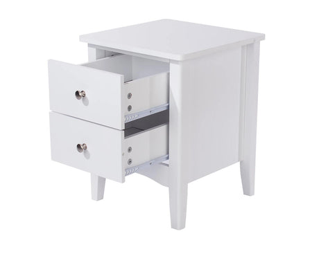 Como 2 Petite Drawer Bedside Cabinet-White