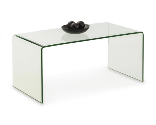 AMALFI BENT GLASS COFFEE TABLE