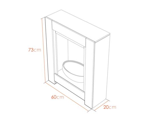Adam Monet Fireplace Suite in Oak with Electric Fire, 23 Inch