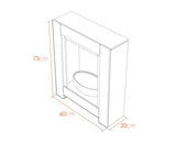 Adam Monet Fireplace Suite in Oak with Electric Fire, 23 Inch