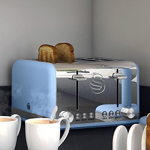 4 Slice Retro Blue Toaster