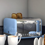4 Slice Retro Blue Toaster