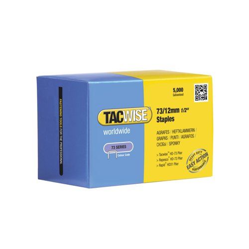 Tacwise 73&#47;12mm Staples Galvanised Chisel Point (Pack of 5000) 0457