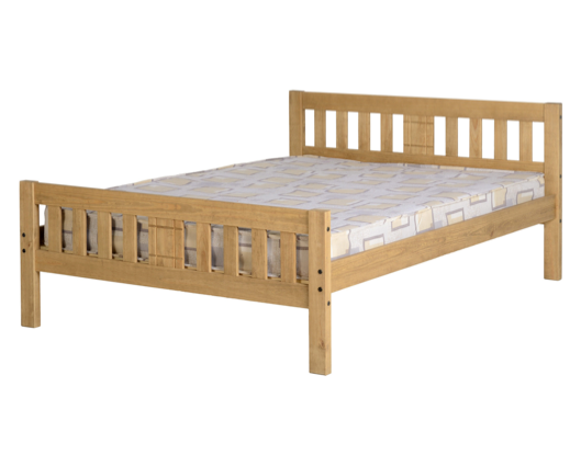 Rio 4'6" Bed - Distressed Waxed Pine