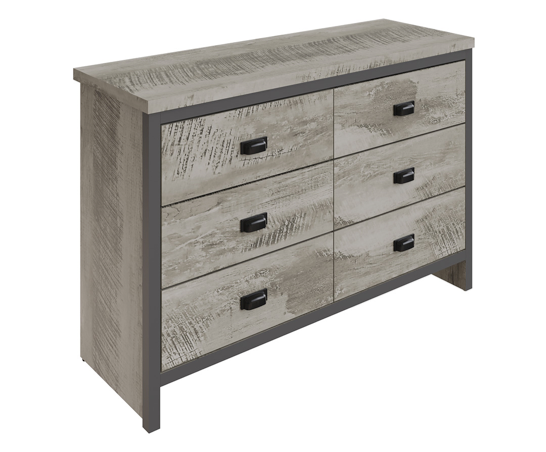 Boston 3+3 Drawer Chest Grey