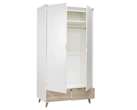 Stockholm 2 Door Wardrobe White-Oak