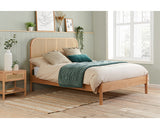 Margot King Rattan Bed - Oak