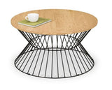 JERSEY ROUND WIRE COFFEE TABLE - EURO OAK