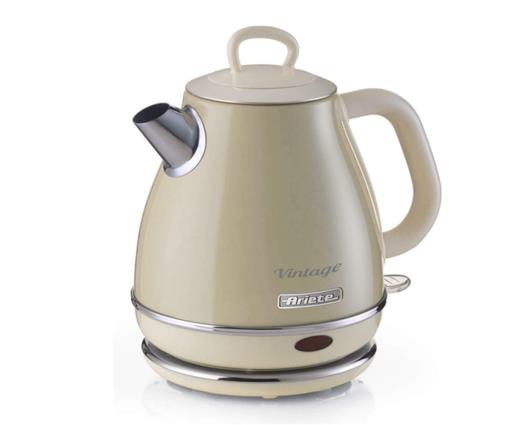 Ariete 1 Litre Retro Style Cordless Jug Kettle -  Cream