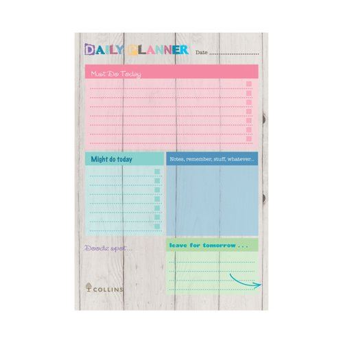 Collins Brighton Daily Planner Desk Pad DPDA5-01