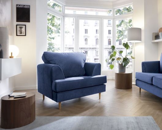 Harper Armchair - Oxford Blue