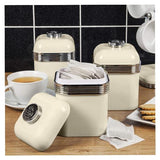 Swan Retro Set of 3 Canisters Cream