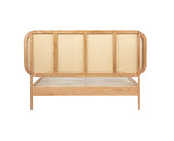 Elina Double Rattan Bed - Oak