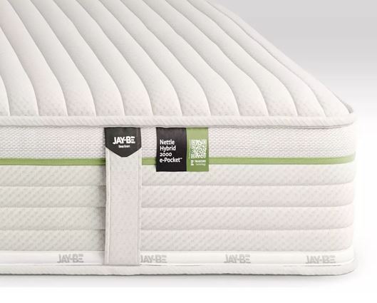 Jay-Be® Natural All Seasons Nettle Hybrid 2000 e-Pocket Mattress - Single