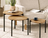 Lorette Teardrop Nesting Side Table Oak