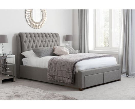 Valentino Double Bed - Grey