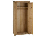 Panama 2 Door Wardrobe - Natural Wax