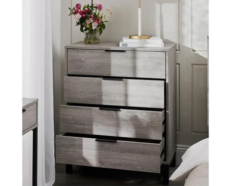 Bali 4 Drawer Chest Grey Oak