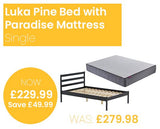 Luka Bed with SleepSoul Paradise Mattress - Single