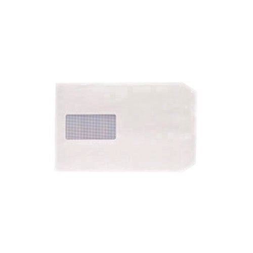 Q-Connect C5 Envelopes Window Pocket Peel and Seal 100gsm White (Pack of 500) IP53