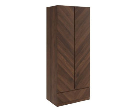 Catania 2 Door 1 Drawer Wardrobe Royal Walnut