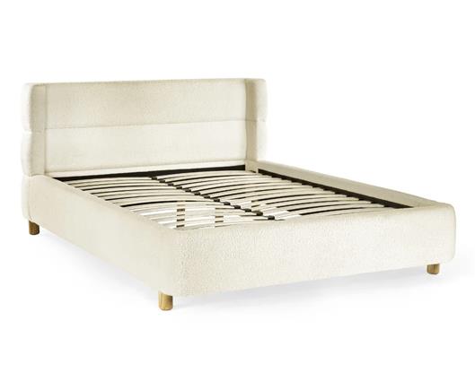 Oberon Boucle Bed Cream - Double