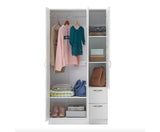 Essentials 3 Door Double Wardrobe White