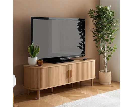 Axel Fluted Large TV Unit - Oak