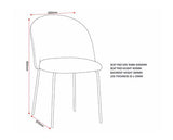 BOSTON DINING CHAIR (X4 PER BOX) - SAPPHIRE BLUE VELVET