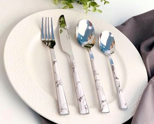 16pc Marble Cutlery Set