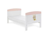 Grace Inspire Cot Bed & Under Drawer - Water Colour Rabbit Pink
