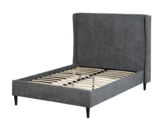 Amelia Double Bed - Dark Grey Fabric