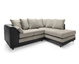 Dylan Right Hand Facing Corner Sofa-Brown & Beige