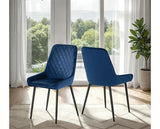 AVERY DINING CHAIR (X2 PER BOX) - SAPPHIRE BLUE VELVET