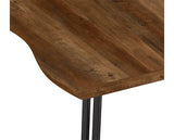 QUEBEC WAVE & LUKAS DINING SET (X4 CHAIRS) - MEDIUM OAK EFFECT/EMERALD GREEN VELVET