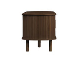 Axel Fluted Small TV Unit - Walnut