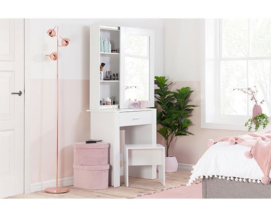 Evelyn 1 Drawer Sliding Mirror Dressing Table