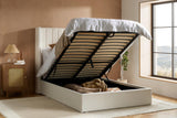 Maisey Ottoman Bed White Boucle - King