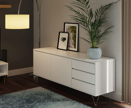 Monaco 2 Door 3 Drawer Cabinet in White