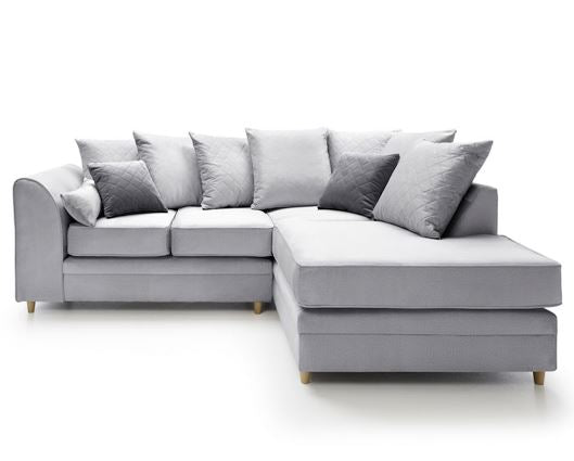 Chicago Right Hand Facing Corner Sofa-Light Grey