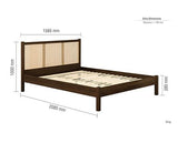 Croxley Rattan Bed Walnut - King