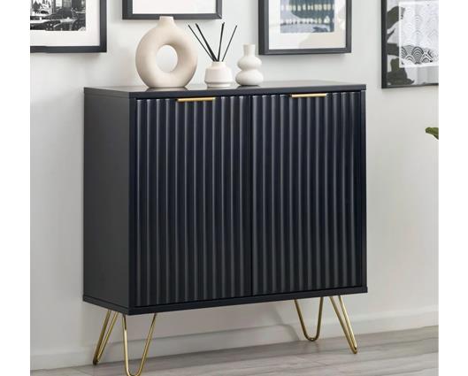 Murano Compact 2 Door Sideboard Black