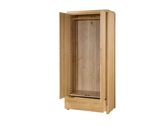 CURVE 2 DOOR 1 DRAWER WARDROBE