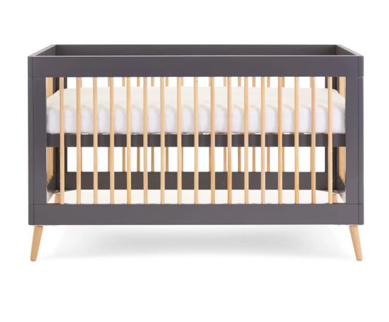 Maya Mini Cot Bed - Slate with Natural