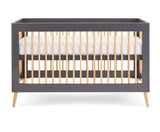 Maya Mini Cot Bed - Slate with Natural