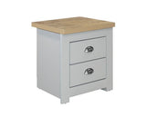 Highgate 2 Drawer Bedside-Grey